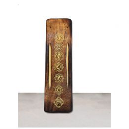Incensario TABLA madera Doble -7chakras